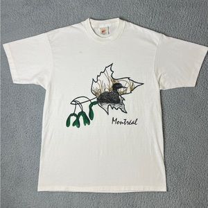Vintage 90’s Montreal Canada Maple Leaf Helicopter Seed Large Unisex Shirt